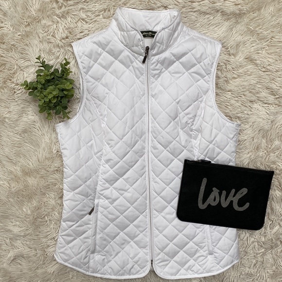 🎉3XHP🎉 Eddie Bauer Quilted Vest 💗 White - Picture 2 of 15